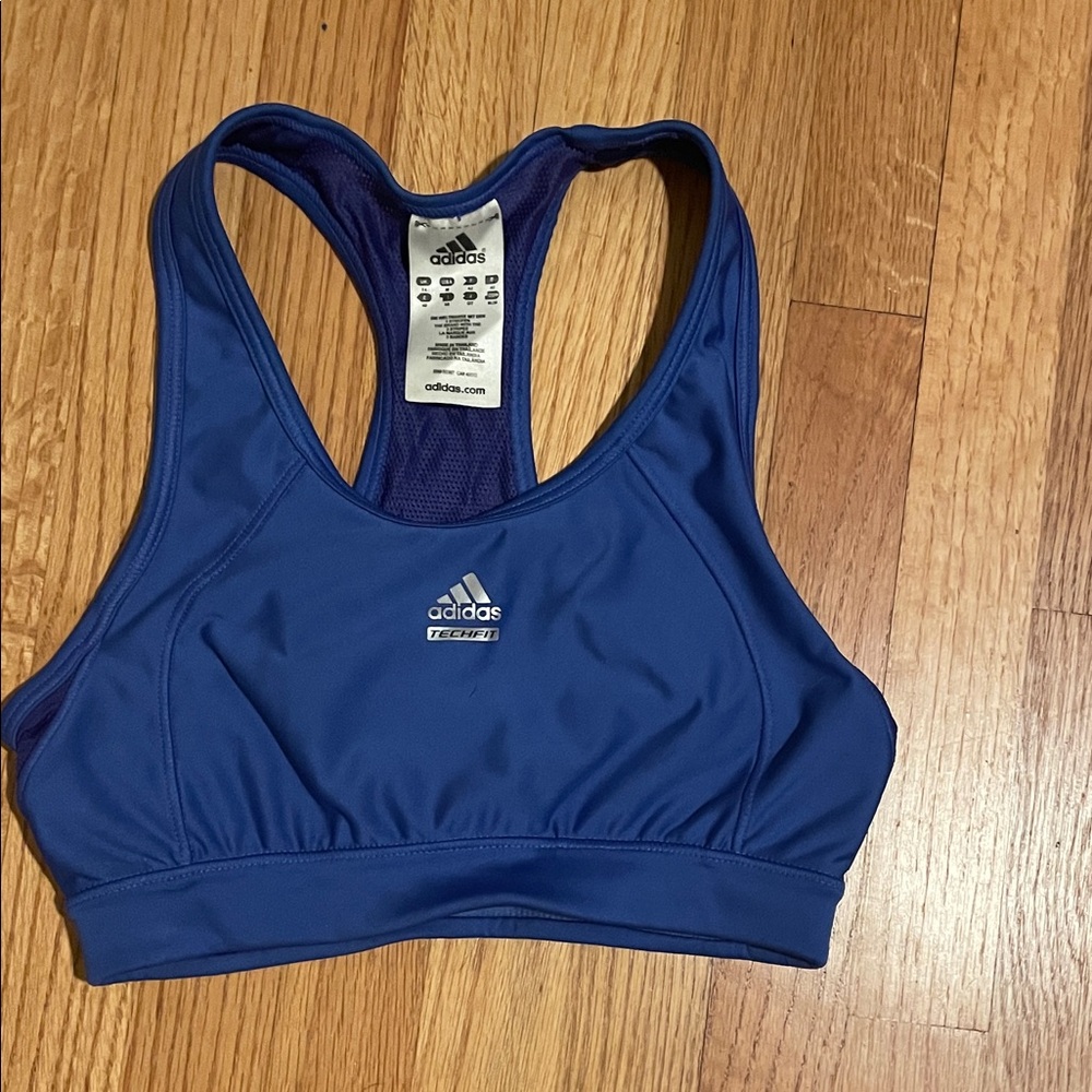 adidas Navy Blue Racerback Techfit Sports Bra